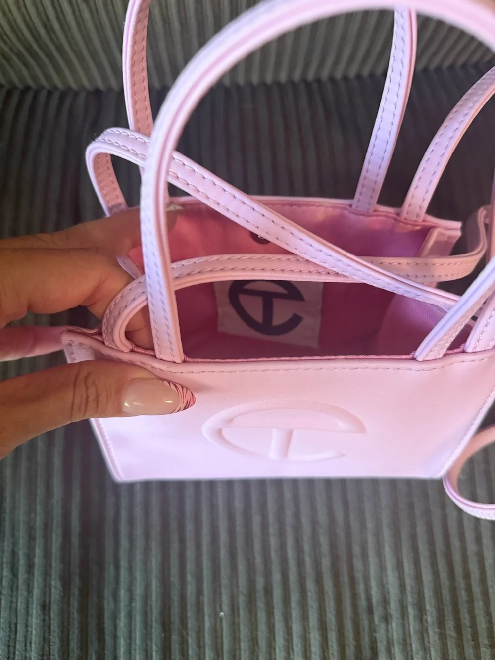 Telfar Pink Mini Shopping Bag Crossbody